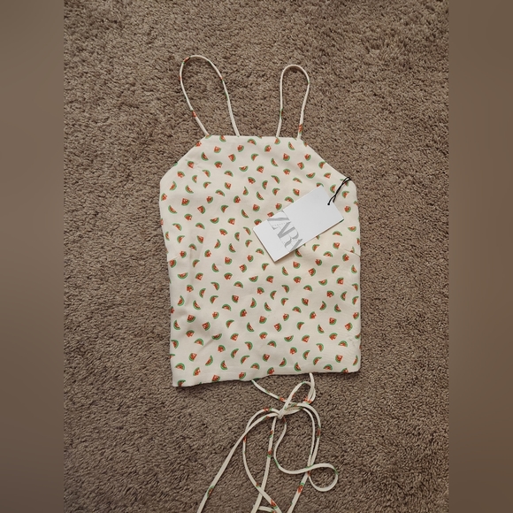 NWT ZARA 🍉 halter back crop top ❤️ 💙 💜 - Picture 3 of 6